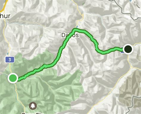 Tiefencastel - Davos - Susch Bike Tour, Graubünden, Switzerland - Map ...