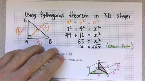 Pythagoras Theorem In 3d Shapes