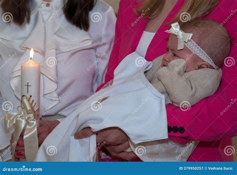 Baptism ceremony stock image. Image of baby, flame, infant - 279950257