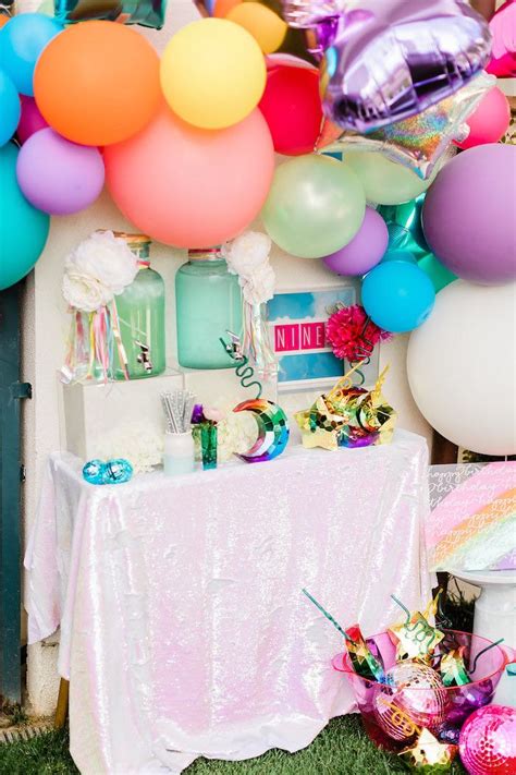 Kara's Party Ideas "Cloud Nine" Rainbow 9th Birthday Party | Kara's Party Ideas