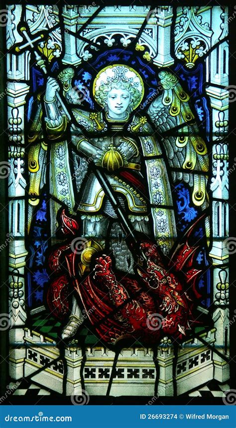 St Michael Stained Glass Window Stock Images - Image: 26693274