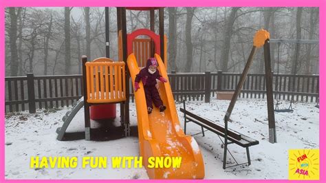 Kids Having Fun With Snow |Fun With Asia - YouTube