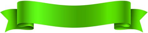 a green ribbon on a white background with clipping area for text or ...