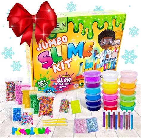 DIY Slime Kit Toy for Kids Girls Boys Ages 5-12, Glow in The Dark ...