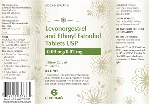 Levonorgestrel and Ethinyl Estradiol - FDA prescribing information, side effects and uses