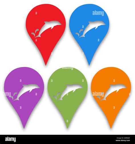Dolphin in the technique of paper cut out. Fish. Sea creature Stock Vector Image & Art - Alamy