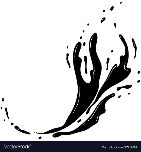 Liquid splash silhouette Royalty Free Vector Image