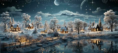 Miniature Holiday Christmas Decorated Town and Snowy Village Scene ...