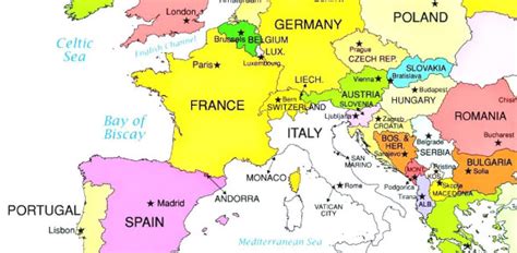 Countries In Europe And Their Capitals List - Uno