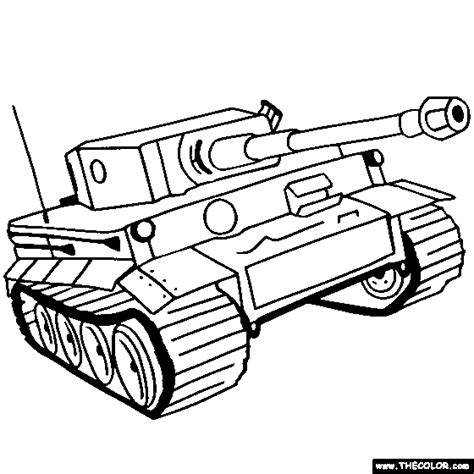 Panzer Tiger Tank Coloring Page | Color Tanks | Coloring pages, Abc ...