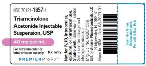 Triamcinolone Injection - FDA prescribing information, side effects and uses