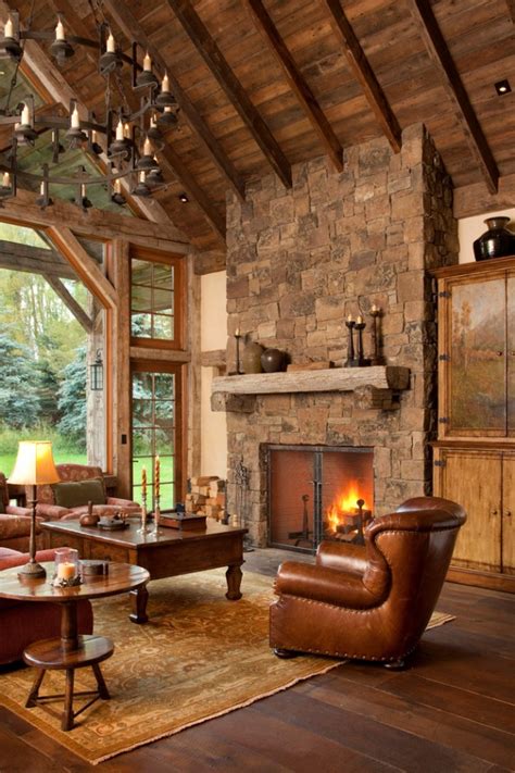 15 Warm & Cozy Rustic Living Room Designs For A Cozy Winter