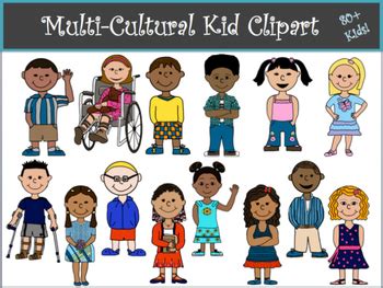 Multicultural Kid Clip Art by Ms Kara | Teachers Pay Teachers