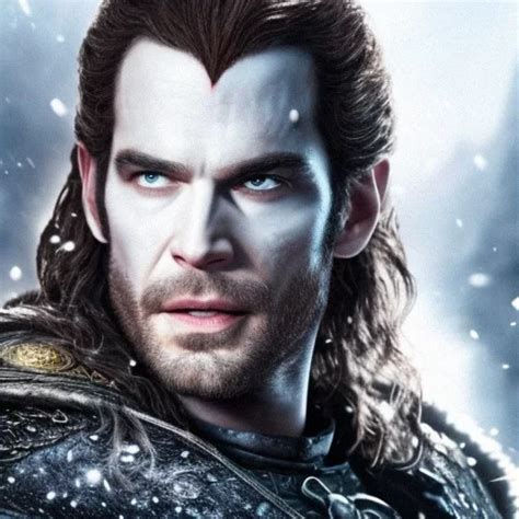 Ai Art Generator: Henry Cavil as Arthas the Lich King movie poster