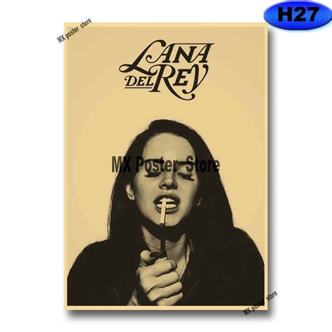 Lana Del Rey Retro Kraft Poster Hd Print For Home Coffee Bar Decor OutletTrends.com Free ...