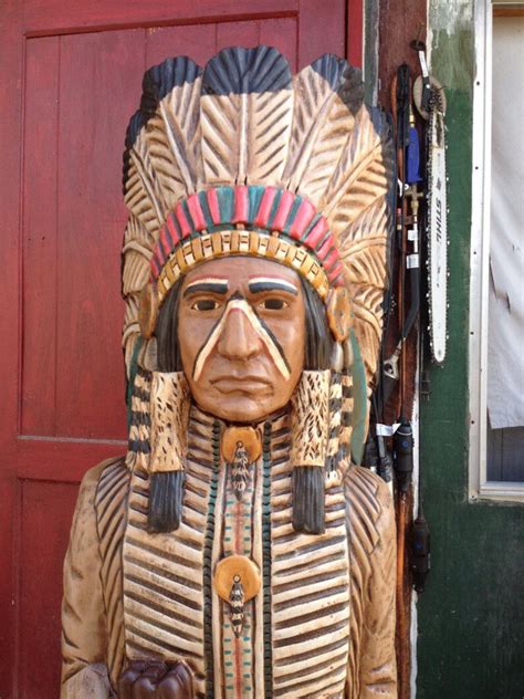 John Gallagher 6 Foot Carved Wooden Cigar Store Indian Statue | Etsy