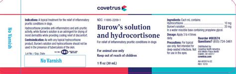 Burow’s solution and hydrocortisone