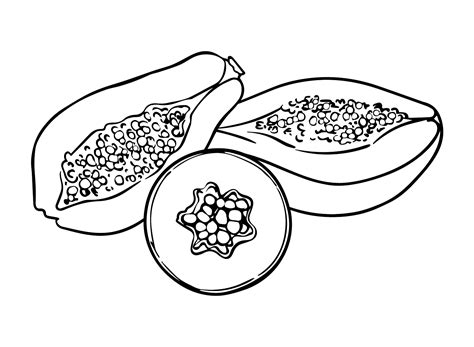 Papaya Coloring Pages - Coloring Pages For Kids And Adults