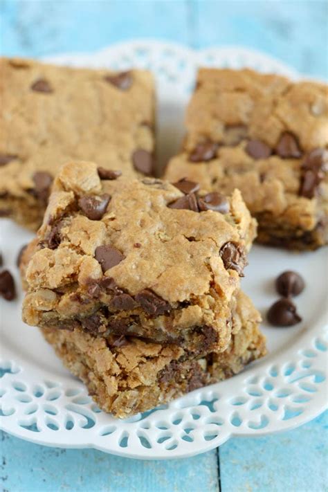 Healthy Oatmeal Bars (PB Chocolate Chip!) - Live Well Bake Often