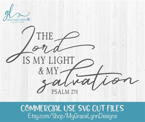 The Lord is My Light and My Salvation Scripture Digital - Etsy