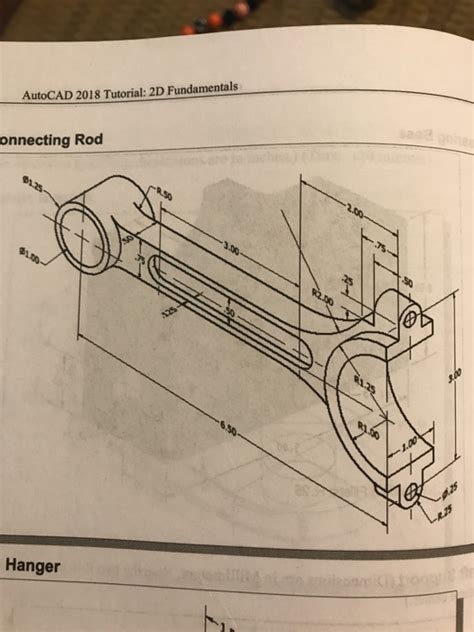 Solved How to draw this connecting rod in auto cad 2d in all | Chegg.com