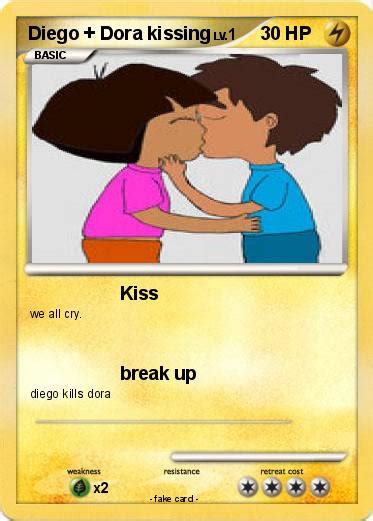 Pokémon Diego Dora kissing - Kiss - My Pokemon Card