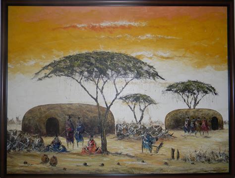 Beautiful African Village Painting | Painting, Village, Beautiful