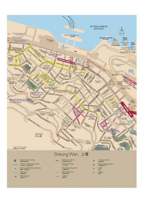 Sheung Wan MTR map - Sheung Wan MTR station map (China)