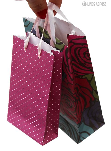 Paper Gift Bag Tutorial with Lines Across - Inspiration Made Simple