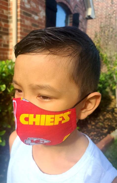 KC Kansas City Chiefs Face Mask for Adults and Kids | Etsy