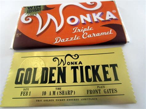 Willy Wonka Modern Golden Ticket & Bar Set | Chocolate Factory – Store – Legendary Letters