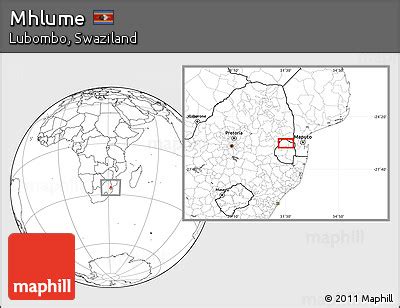 Free Blank Location Map of Mhlume