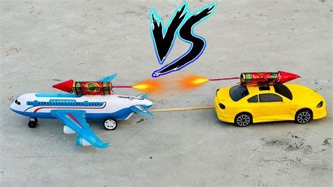 EXPERIMENT ROCKET AIRCRAFT VS CAR - YouTube