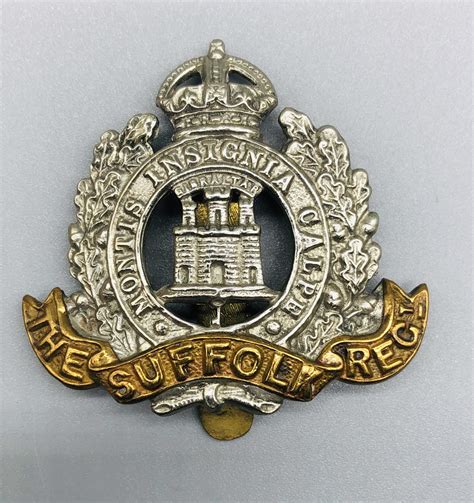 Suffolk Regiment Cap Badge I WW2 British Militaria & Insignia