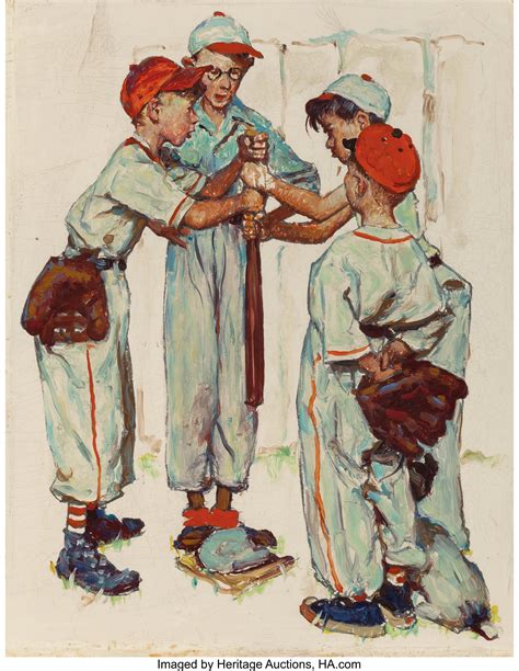 NORMAN ROCKWELL (American, 1894-1978). Choosing Up (Four Sporting | Lot ...