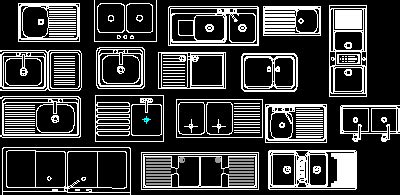 Kitchen Sink 2D DWG Block for AutoCAD • Designs CAD