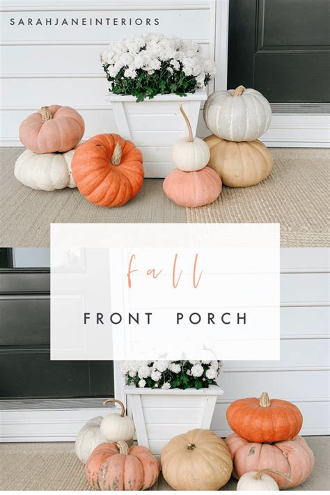 Fall Front Porch with Colorful Pumpkins - Sarah Jane Christy - Styling