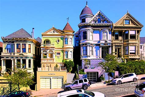 Painted Ladies of San Francisco Alamo Square 5D28013v2 Photograph by ...