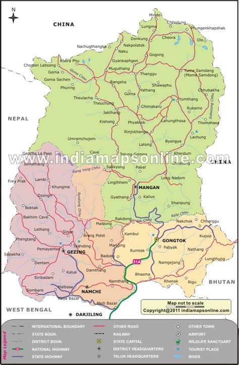 Sikkim Map, State Map of Sikkim, India