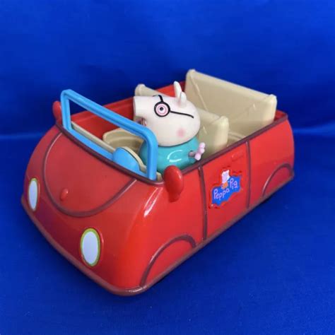 PEPPA PIG TALKING Red Family CAR & 1 figure Sounds Work Daddy George Toy A+ $11.99 - PicClick