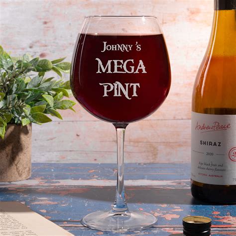 MEGA PINT Whole Bottle Wine Glass » Engrave It Online