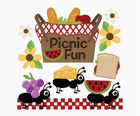 Cute Picnic Clipart, HD Png Download - kindpng