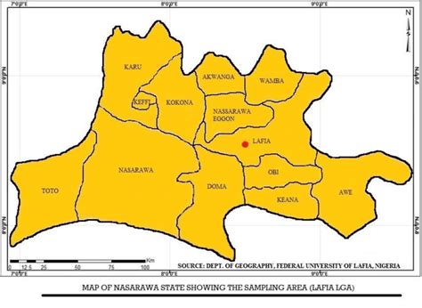 Map of Nasarawa state showing Lafia local government area | Download Scientific Diagram