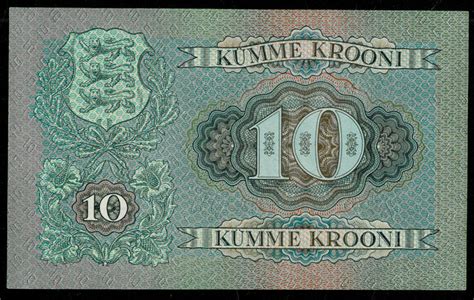 Estonia 10 Estonian Krooni banknote of 1937|World Banknotes & Coins ...