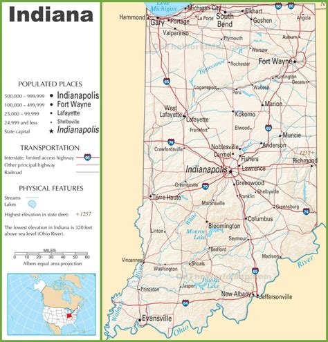 Indiana highway map