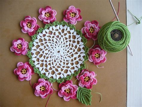 Crochetkari: Rose Doily | Crochet rose, Crochet motif, Crochet