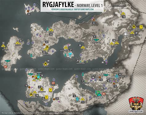 Rygjafylke Map - Assassin's Creed Valhalla Walkthrough