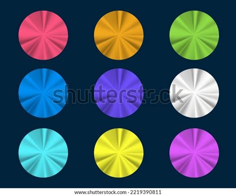 Multi Colored Metal Radial Gradient Set Stock Vector (Royalty Free ...