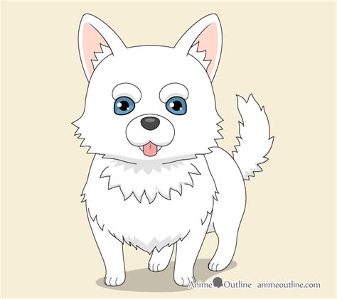 How to Draw a Cute Anime Dog in 7 Steps - AnimeOutline