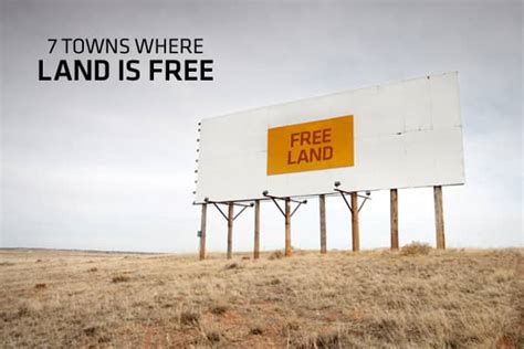 7 Towns Where Land is Free